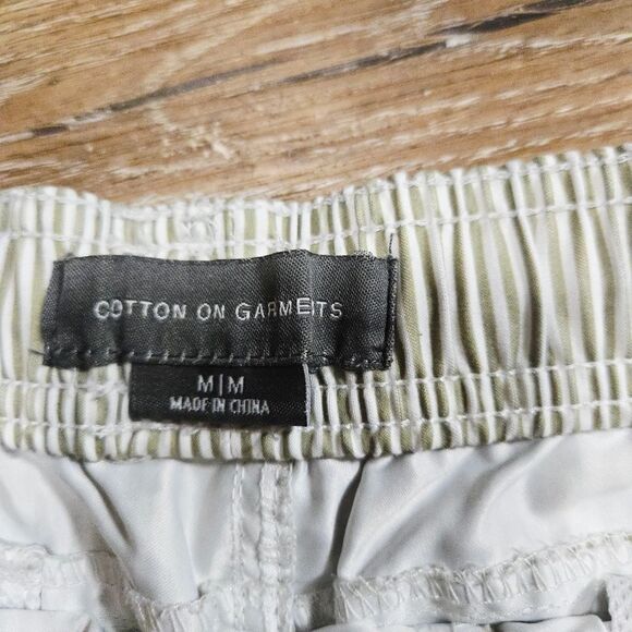 Men's Green Striped Swim Shorts - Picture 4 of 8